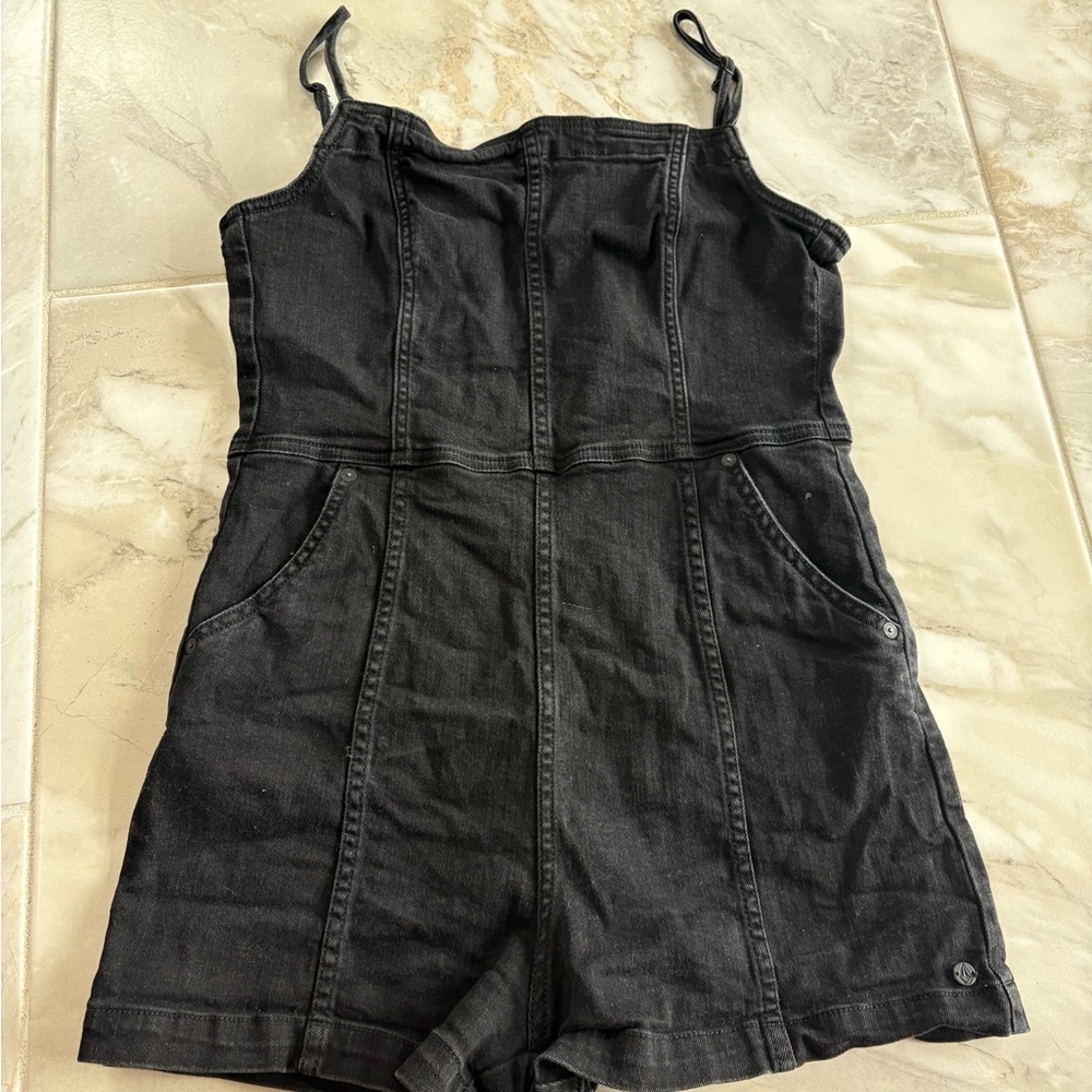 Volcom Black Denim Romper